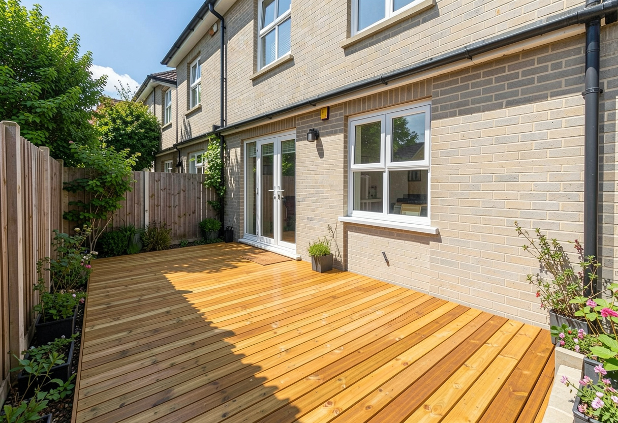 Treated pine decking